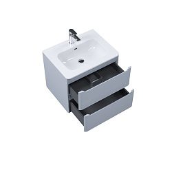 ВЫВОД Тумба с умывальником, подвесная, 60 см, светло-серый, Edifice, IDDIS, EDI60L0i95K