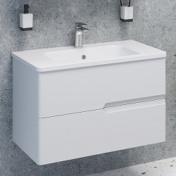 Тумба /2 ящ /подвесная/белый/раковина Palermo(80см)Florentina/Palermo/AQUA DE MARCO