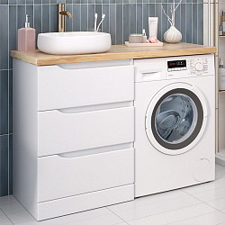 Тумба NORDIC 60 /3 ящ /напольная/белая/под столешницу/AQUA DE MARCO