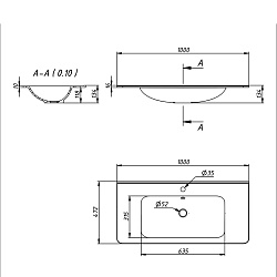 Раковина VCB-2VP100W из искусственного камня, цвет белый, , шт