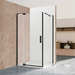 Душевой уголок Extra VSR-1E101110CLB, 1000/1100*1000, черный, стекло прозрачное, , шт