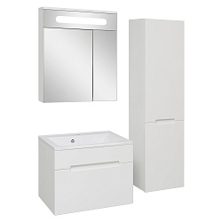 Шкаф-пенал/белый/прав/подвесной(40см)Olivia/AQUA DE MARCO