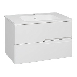 Тумба /2 ящ /подвесная/белый/раковина Palermo(80см)Florentina/Palermo/AQUA DE MARCO