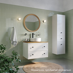 Тумба подвесная, со столешницей, 70 см, белый матовый, Torr, IDDIS, TOR70WBi95K