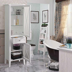 Пенал Opadiris Палермо, цвет белый матовый, левый