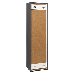 Шкаф-пенал Monaco/35см/1 дверь/универ/белый софт /AQUA DE MARCO