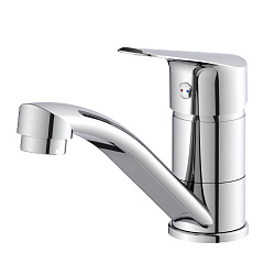 Смеситель для раковины с поворотным изливом, высота излива 7 см, длина 14 см, латунь/хромLM6507C