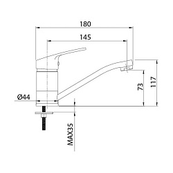 Смеситель для умывальника, Simp, Milardo, SIMSBR0M01