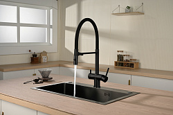 Смеситель для кухни Vincea VKF-120MB, черный, , шт