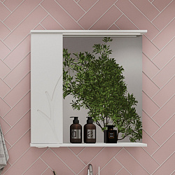 Зеркало-шкаф Adel 70 левый (белый)