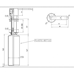 Дозатор Logica/Лоджика для мыла встраиваемый, хром