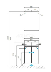 Тумба-умывальник Скай 55 (Нео 55)