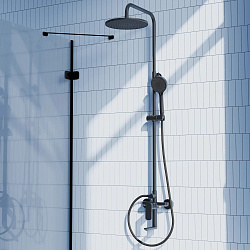 Душевая лейка Pragma Teiden, матовый черный, 3 режима, TDN2.BB3H.026