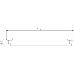 Держатель для полотенец 500 мм, хром HB1601