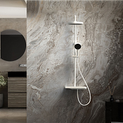 Душевая стойка Inspire VSFS-3I12TW термостатическая с изливом, 30см верх.душ, белый, , шт