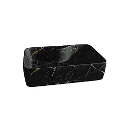 Corpa Nera Grossi/Гросси 48 раковина накладная с полочкой под смеситель, черный мрамор