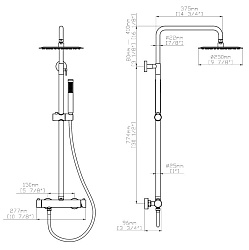 Душевая стойка City VSFS-4CT1BN, брашированный никель, , шт