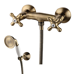 ВЫВОД VINTAGE Смеситель для душа, двуручковый, латунь/бронза, LM2803B