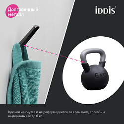 Крючок одинарный, сплав металлов, Slide, графит, IDDIS, SLIGM10i41