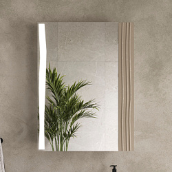 ВЫВОД Шкаф зеркальный Lotty LED 60, левый, латте