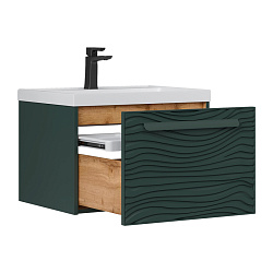 Тумба подвесная Gleam 60.1Y, зеленый камень/дуб вотан (78857(60))