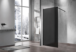 Душевая перегородка Walk-In VSW-1H900GFB, 900*2000, черный матовый, стекло матовое тонированное, , ш