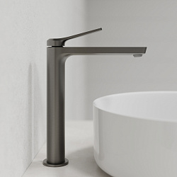 Смеситель для настольного умывальника, матовый графит, Parker, IDDIS, PARGM01i01