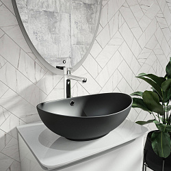 Corpa Nera Rossini/Россини  60 раковина накладная, черный матовый