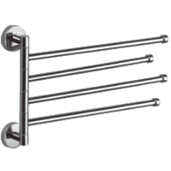 Держатель для полотенец, четверной поворотный 400 мм, хром HB114