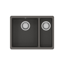 SINARA 550.2-U Мойка кухонная из кварцгранита цвет: серый шёлк комплектация: крепеж, сливная арматур