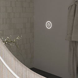 Зеркало с подсветкой ELEGANTE D80, амарок