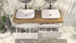 Тумба подвесная Unit 80, выс. 40, выдв. ящик, внутр. ящик, бел лед