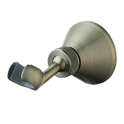 Крепление для душевой лейки, настенное поворотное, латунь/бронза