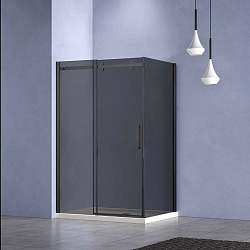 Душевой уголок Como-N VSR-4CN9013CGB, 1300*900, черный, стекло тонированное, , шт
