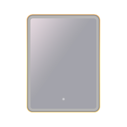 Зеркало Бангкок Gold 80х80 с подсв./антизапот., BAN80X80GO