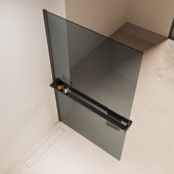 Душевая перегородка Walk-In VSW-1HR900MRGM, 900*2000, вороненая сталь, стекло зеркальное, , шт