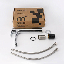 Смеситель для умывальника, глянцевый хром, Rora, Milardo, RORSB01M01