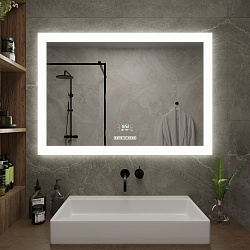 Зеркало/LED-подсветка/(100см*70см)/антизапотевание/многофункц. сенсор. выключатель Elton/AQUA DE M