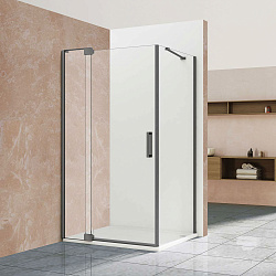 Душевой уголок Extra VSR-1E101190CLGM, 1000/1100*900, вороненая сталь, стекло прозрачное, , шт