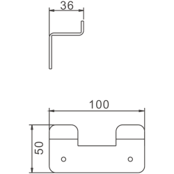 Планка с крючками (2), белый B9002-8