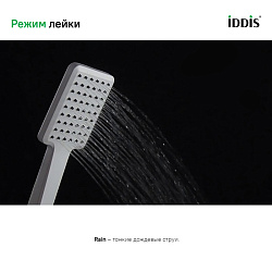 Лейка для душа, белая матовая, Slide, IDDIS, SLI1F0Wi18