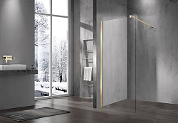 Душевая перегородка Walk-In VSW-1H700CLG, 700*2000, брашированное золото, стекло прозрачное, , шт
