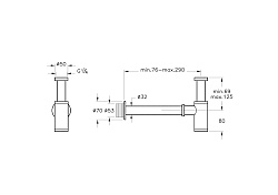 Syphon Сифон для раковины металлический, цвет матовый черный