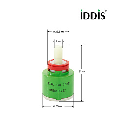 Картридж с керамическими пластинами, 35 мм, EcoStop, EcoControl