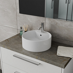 Corpa Nera Bosso/Боссо раковина накладная D40 с полочкой под смеситель, белый