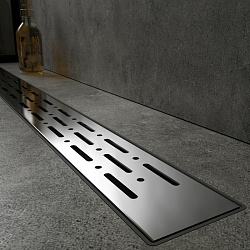 Corpa Nera Grossi/Гросси душевой трап 80 см с гидрозатвором, решетка из нержавеющей стали