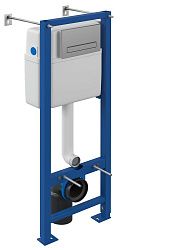 Вывод Инсталляция VECTOR 40 для унитаза механическая кнопка BLICK пластик хром матовый