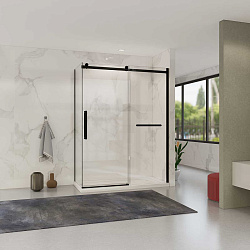 Душевой уголок Como Soft VSR-1CS8015CLB, 1500*800, черный, стекло прозрачное, , шт