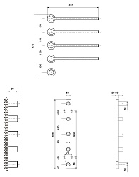 Полотенцесушитель электрический Vincea VTD-2H1GM, вороненая сталь, таймер, , шт