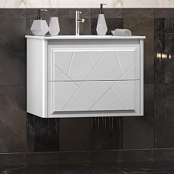 Зеркало Opadiris Луиджи 70, цвет белый матовый, вар. 2